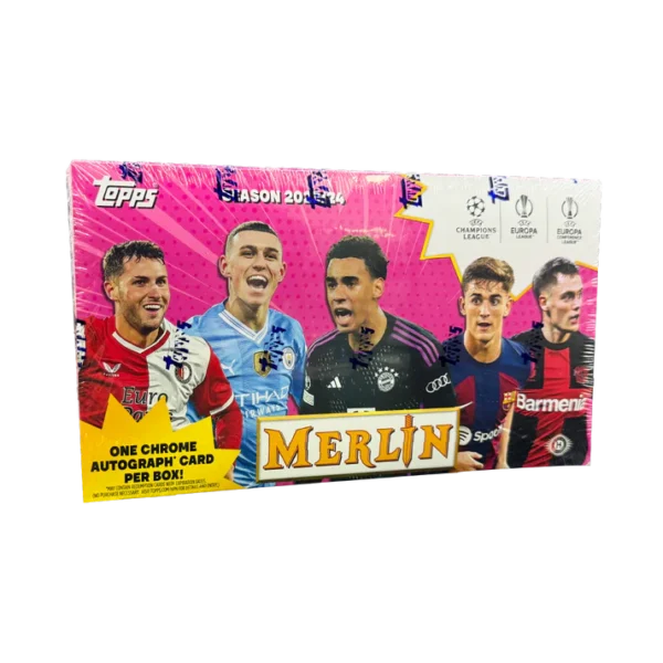 Topps UEFA Club Competitions Merlin Chrome Soccer 23/24 Hobby Box