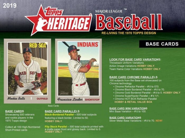 2019 Topps Heritage Baseball Hobby Box MLB - Image 5