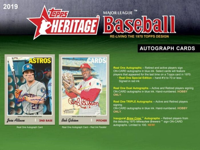 2019 Topps Heritage Baseball Hobby Box MLB - Image 4