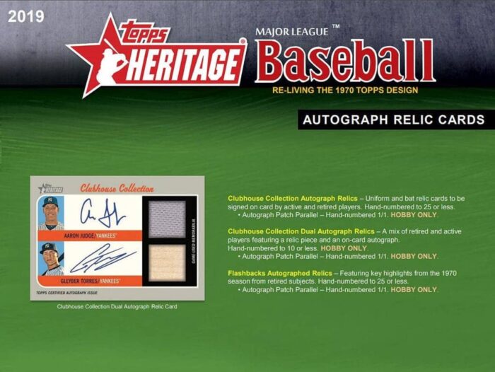 2019 Topps Heritage Baseball Hobby Box MLB - Image 3