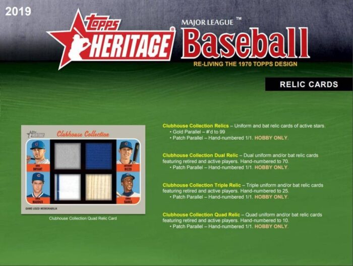 2019 Topps Heritage Baseball Hobby Box MLB - Image 2