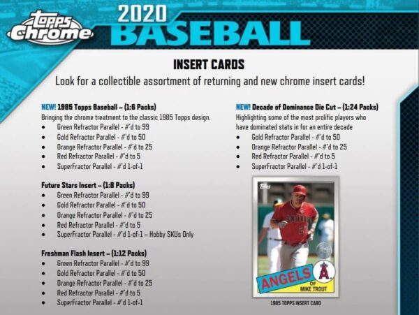 2020 Topps Chrome Baseball Hobby Box MLB - Image 3