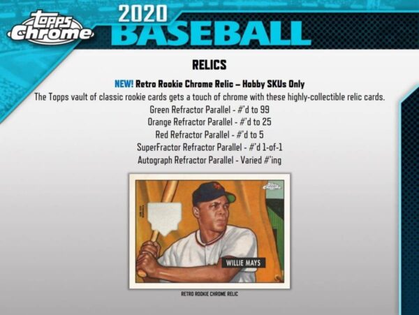 2020 Topps Chrome Baseball Hobby Box MLB - Image 2