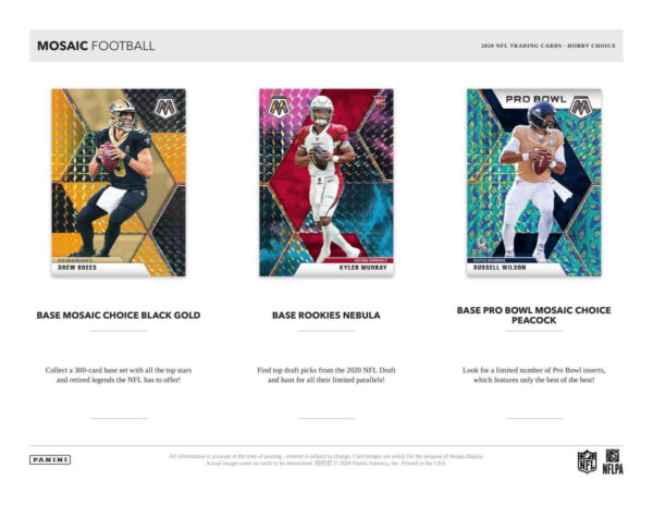 2020 Panini Mosaic Choice Football Hobby Box NFL - Image 3
