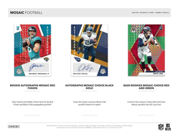 2020 Panini Mosaic Choice Football Hobby Box NFL - Image 2