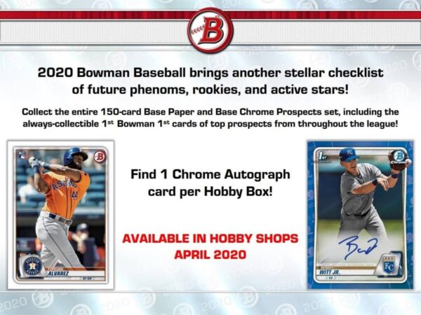 2020 Bowman Baseball Hobby Box MLB - Image 5