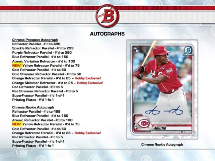 2020 Bowman Baseball Hobby Box MLB - Image 3