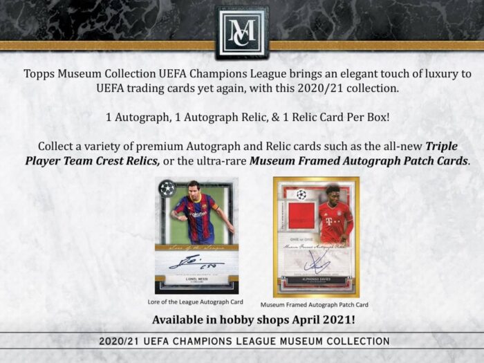 2020/21 Topps UEFA Champions League Museum Collection Soccer Hobby Box - Image 2