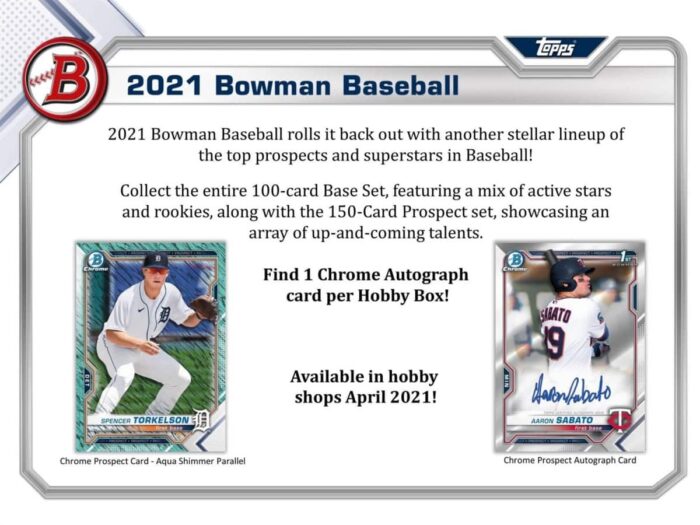 2021 Bowman Baseball Hobby Box MLB - Image 5