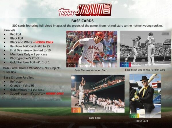 2020 Topps Stadium Club Baseball Hobby Box MLB - Image 4
