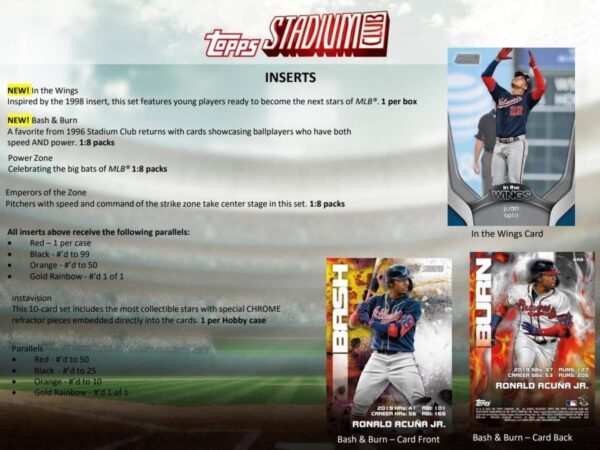 2020 Topps Stadium Club Baseball Hobby Box MLB - Image 3