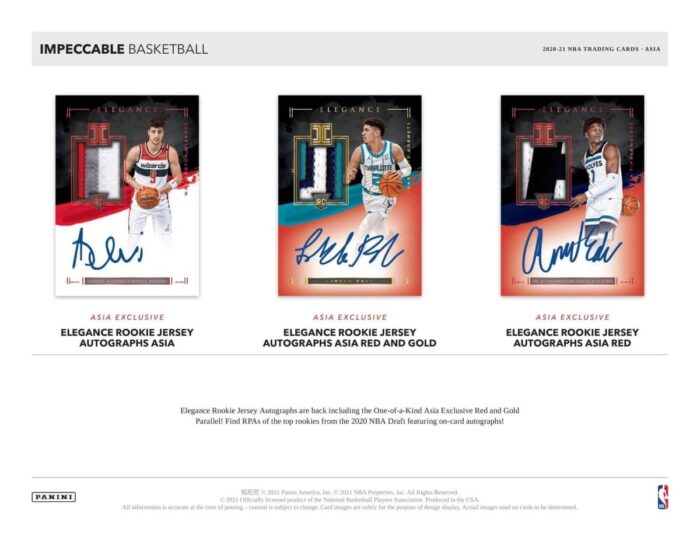 2020/21 Panini Impeccable Basketball Asia Box NBA - Image 5
