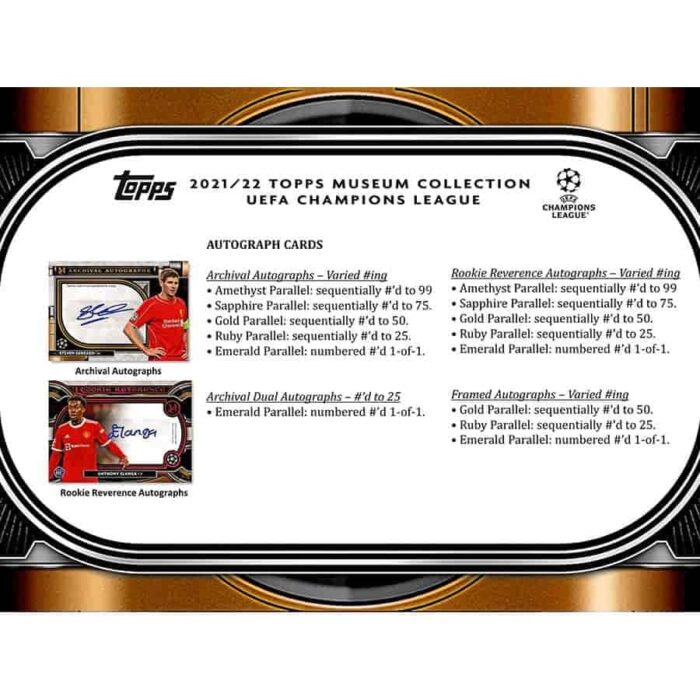 2021/22 Topps UEFA Champions League Museum Collection Soccer Hobby Box - Image 3