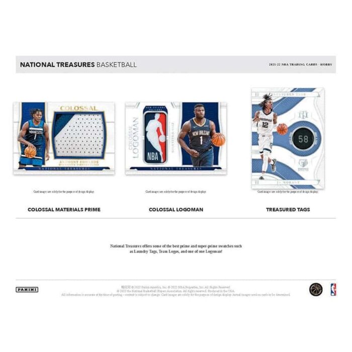 2021/22 Panini National Treasures NBA Basketball Hobby Box - Image 3