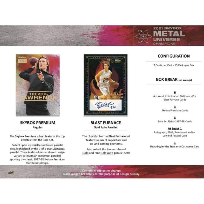 2021 Upper Deck Skybox Metal Universe Champions Hobby Box - Image 2