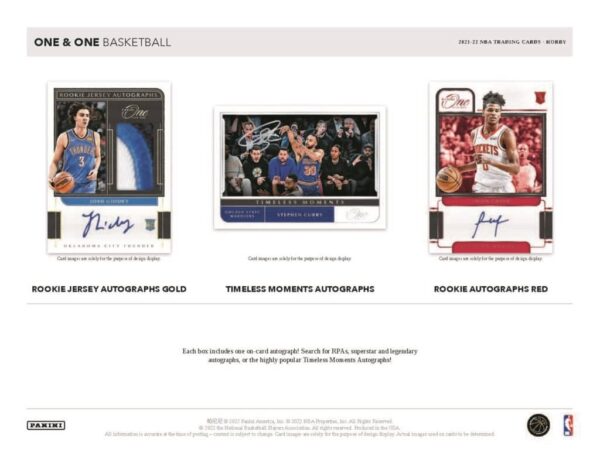 2021/22 Panini One and One Basketball NBA Hobby Box - Image 3