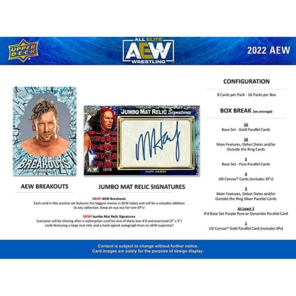 2022 Upper Deck All Elite Wrestling AEW Hobby Box - Image 2
