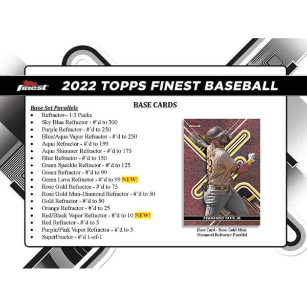 2022 Topps Finest Baseball MLB Hobby Box - Image 5
