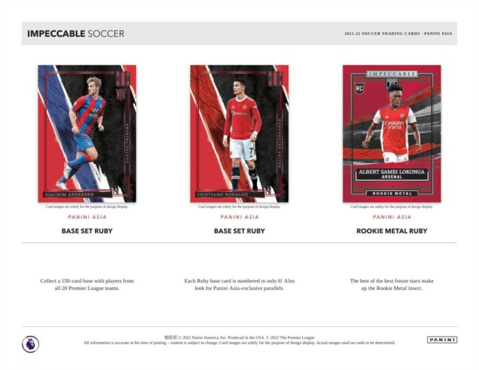 2021/22 Panini Impeccable Soccer EPL Asia Edition Box - Image 2