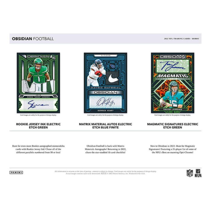 2022 Panini Obsidian Football NFL Hobby Box - Image 4