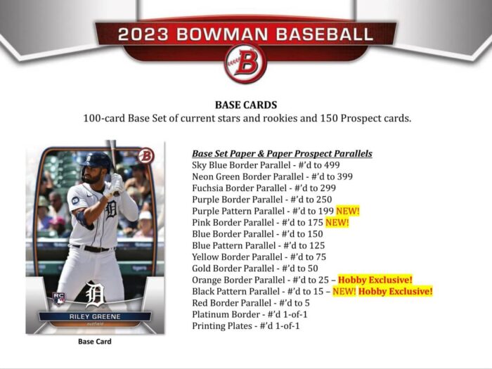 2023 Bowman Baseball MLB Hobby Box - Image 5