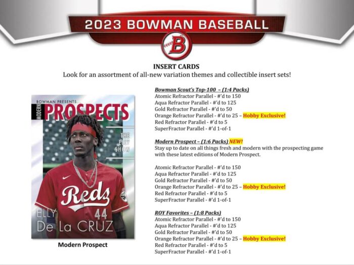 2023 Bowman Baseball MLB Hobby Box - Image 3