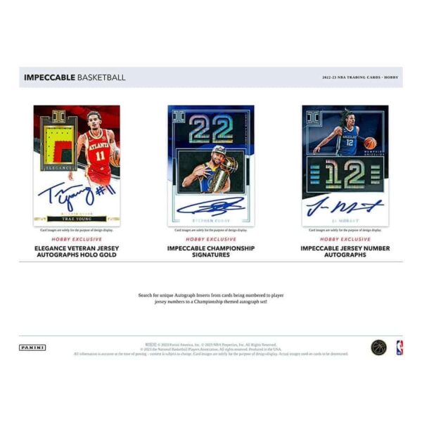 2022/23 Panini Impeccable Basketball NBA Hobby Box - Image 4