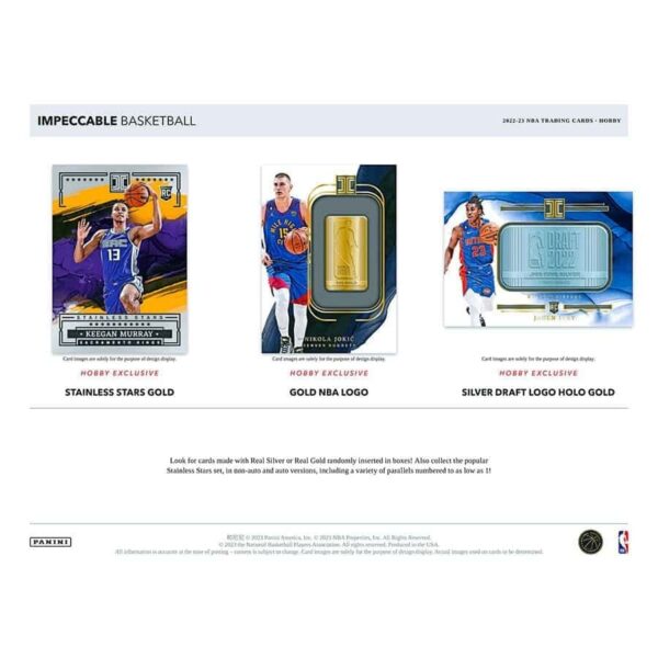 2022/23 Panini Impeccable Basketball NBA Hobby Box - Image 3