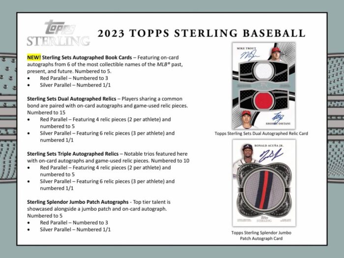 2023 Topps Sterling Baseball MLB Hobby Box - Image 3