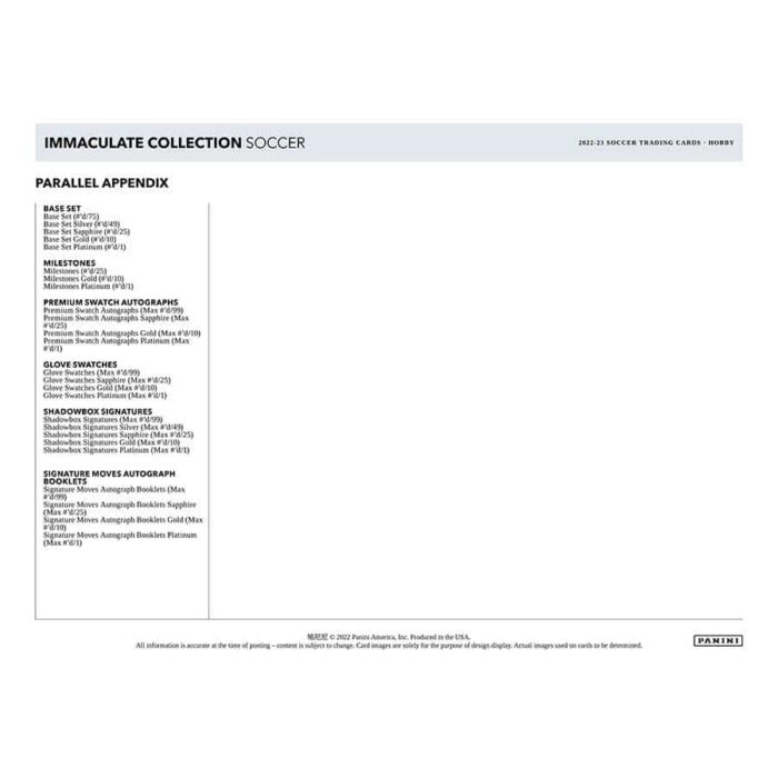 2022/23 Panini Immaculate Soccer Hobby Box - Image 2
