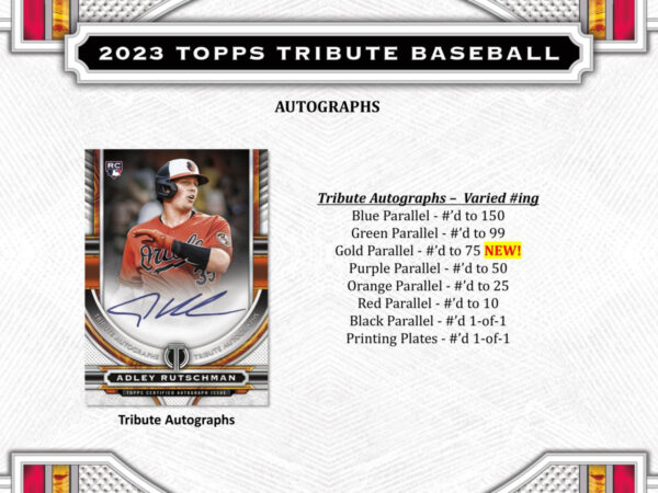 2023 Topps Tribute Baseball Hobby Box - Image 4