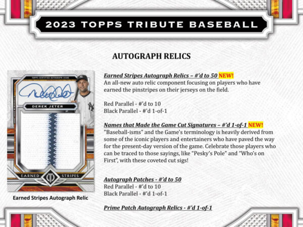 2023 Topps Tribute Baseball Hobby Box - Image 2
