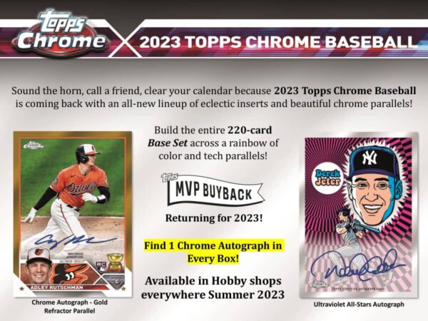 2023 Topps Chrome Baseball MLB Hobby Box - Image 6