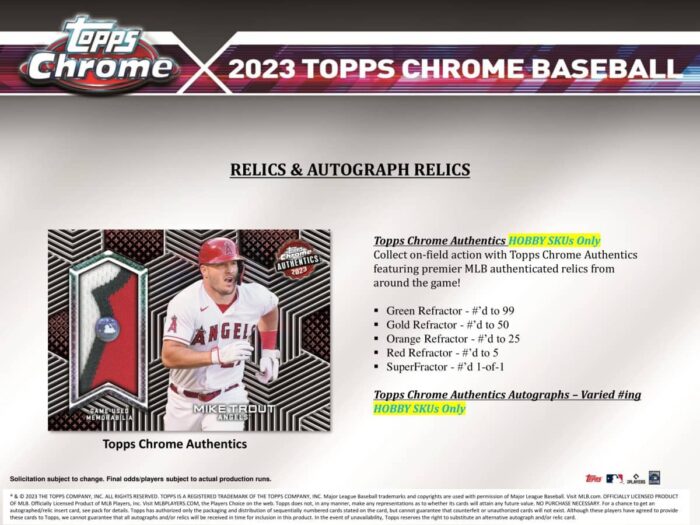 2023 Topps Chrome Baseball MLB Hobby Box - Image 3