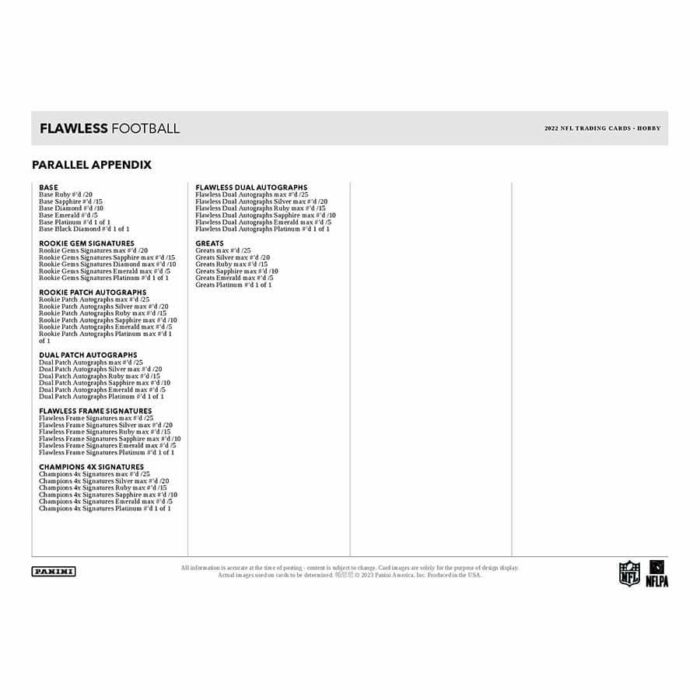 2022 Panini Flawless Football NFL Hobby Box - Image 2