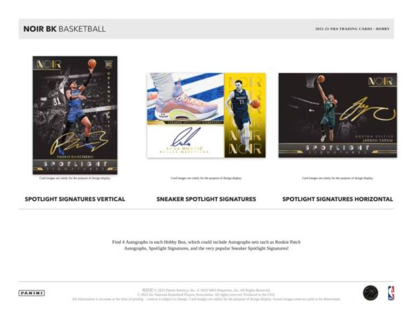 2022/23 Panini Noir Basketball Hobby Box NBA - Image 5