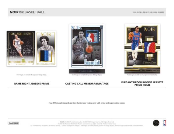 2022/23 Panini Noir Basketball Hobby Box NBA - Image 3