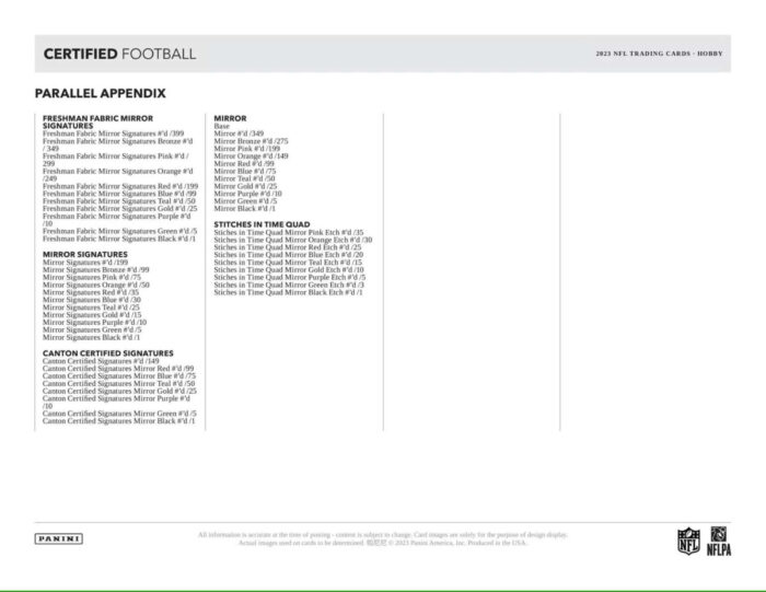 2023 Panini Certified NFL Football Hobby Box - Image 2