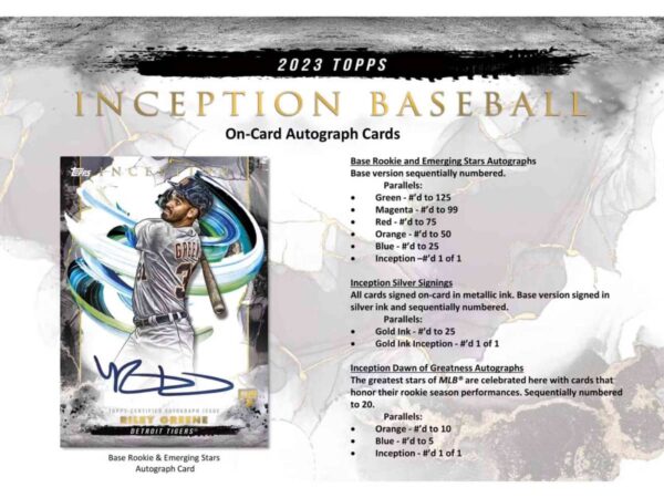 2023 Topps Inception Baseball MLB Hobby Box - Image 6
