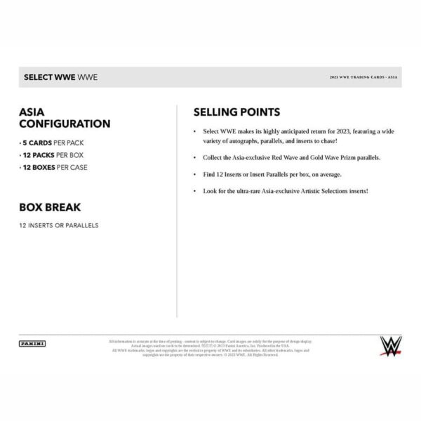 2023 Panini Select WWE Wrestling Asia Tmall Box - Image 3