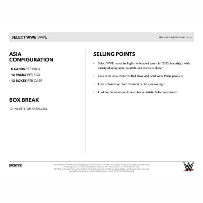 2023 Panini Select WWE Wrestling Asia Tmall Box - Image 3
