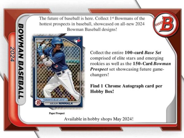 2024 Bowman Baseball MLB Hobby Jumbo Box - Image 6