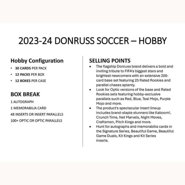 2023/24 Panini Donruss Soccer Hobby Box - Image 2