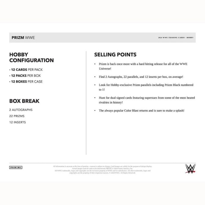 2024 Panini Prizm WWE Wrestling Hobby Box - Image 4