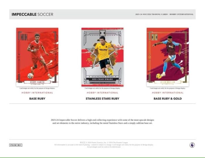 2023/24 Panini Impeccable Premier League Soccer International Hobby Box - Image 4