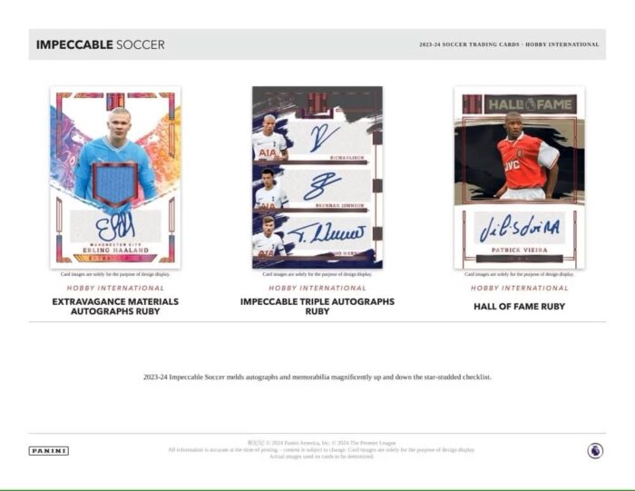 2023/24 Panini Impeccable Premier League Soccer International Hobby Box - Image 3