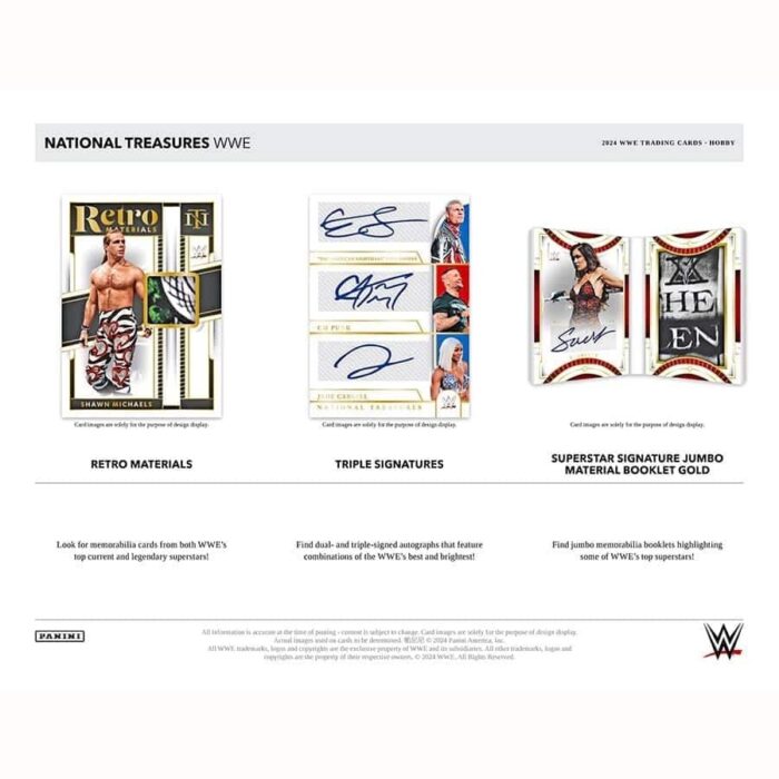 2024 Panini National Treasures WWE Wrestling Hobby Box - Image 3