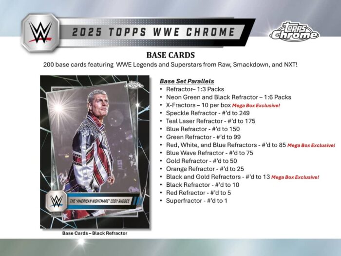 2025 Topps Chrome WWE Wrestling Mega Box - Image 4