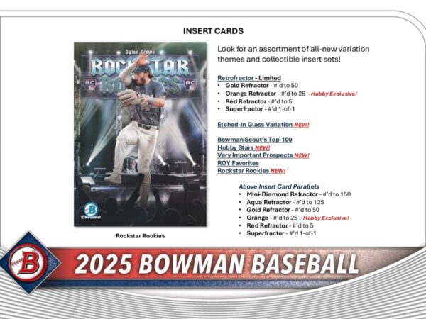 2025 Bowman Baseball MLB Hobby Box - Image 5