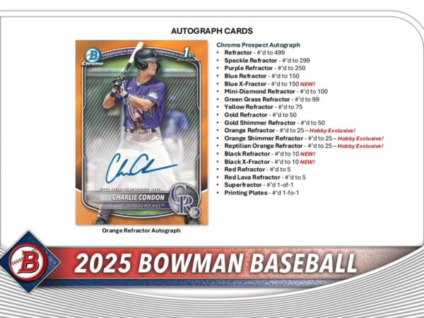 2025 Bowman Baseball MLB Hobby Box - Image 3